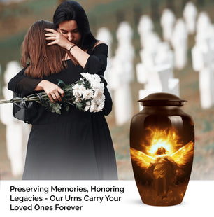 Handmade Angel Cremation Urn for Adult Remains