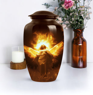 Handmade Angel Cremation Urn for Adult Remains