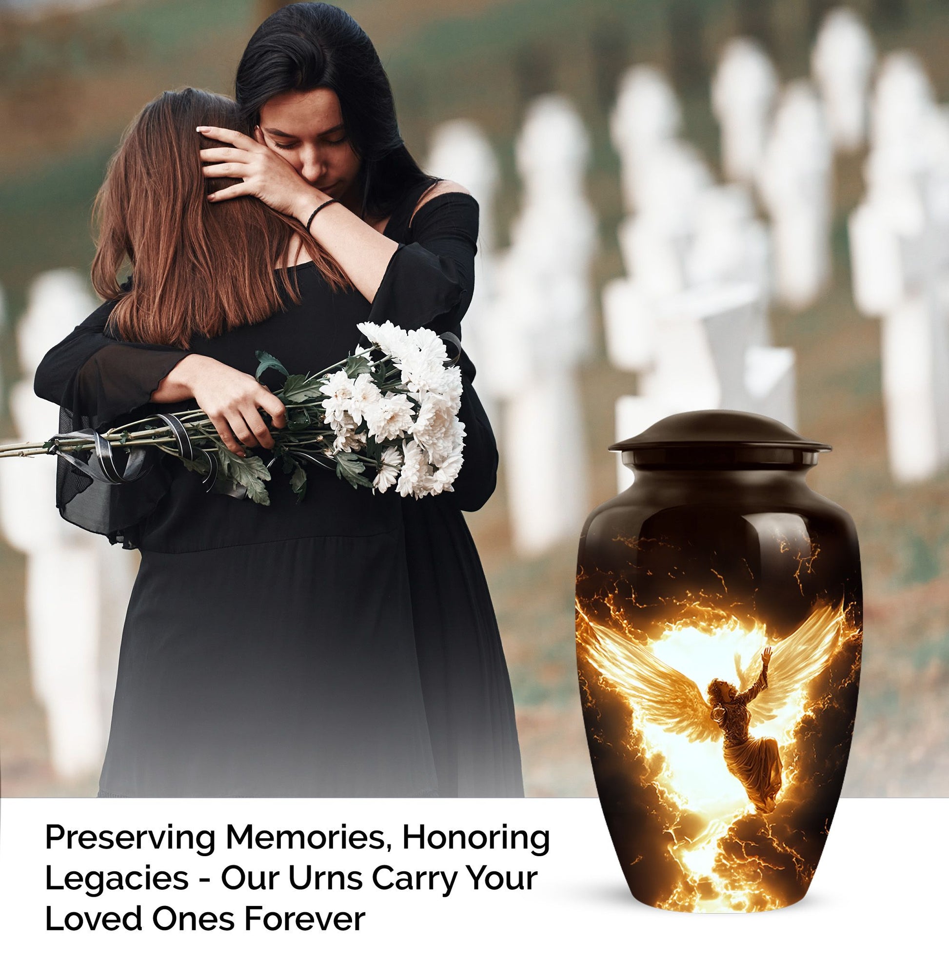 Angel Memorial Cremation Urn for Adult Ashes