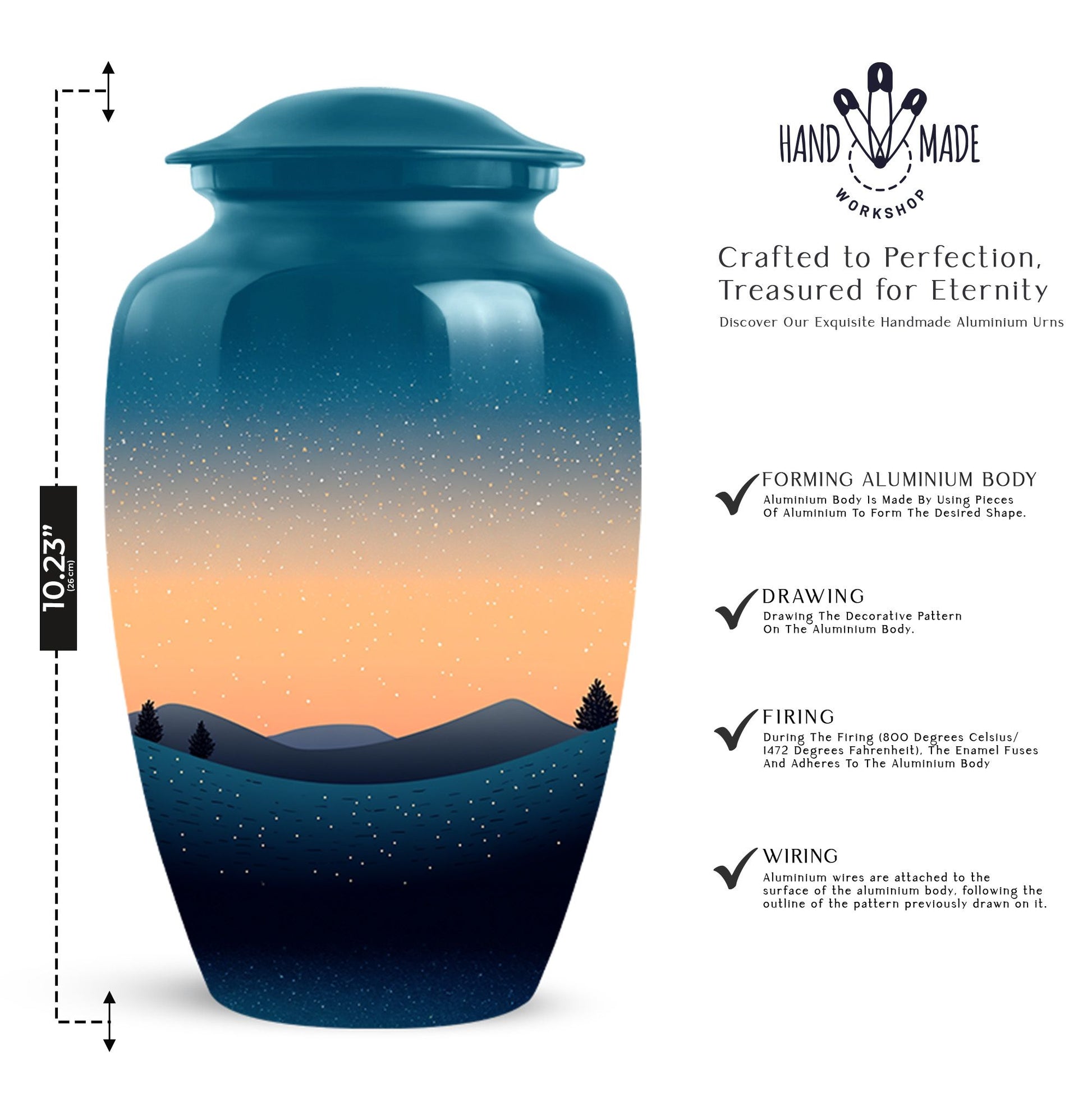 Sky Cremation Urn for Adult Human Ashes