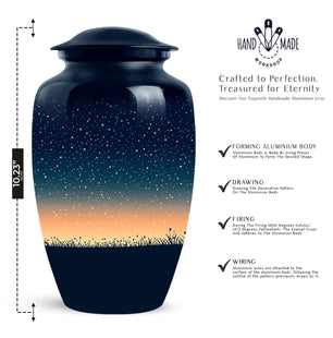 Handcrafted Large Sky Cremation Urn for Ashes