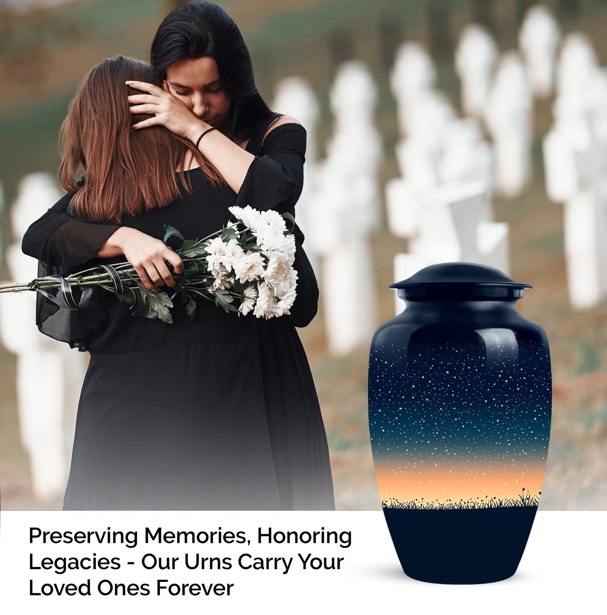 Handcrafted Large Sky Cremation Urn for Ashes