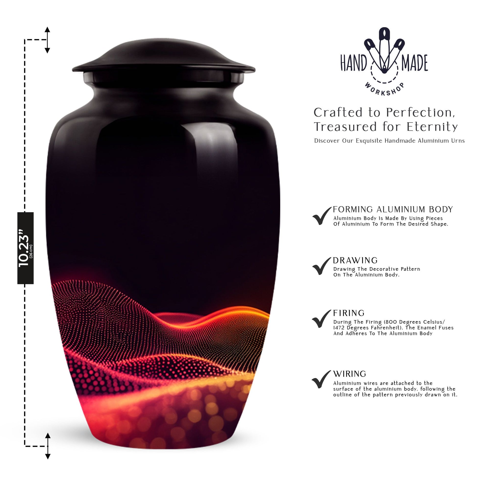 Abstract Memorial Keepsake Urn for Ashes