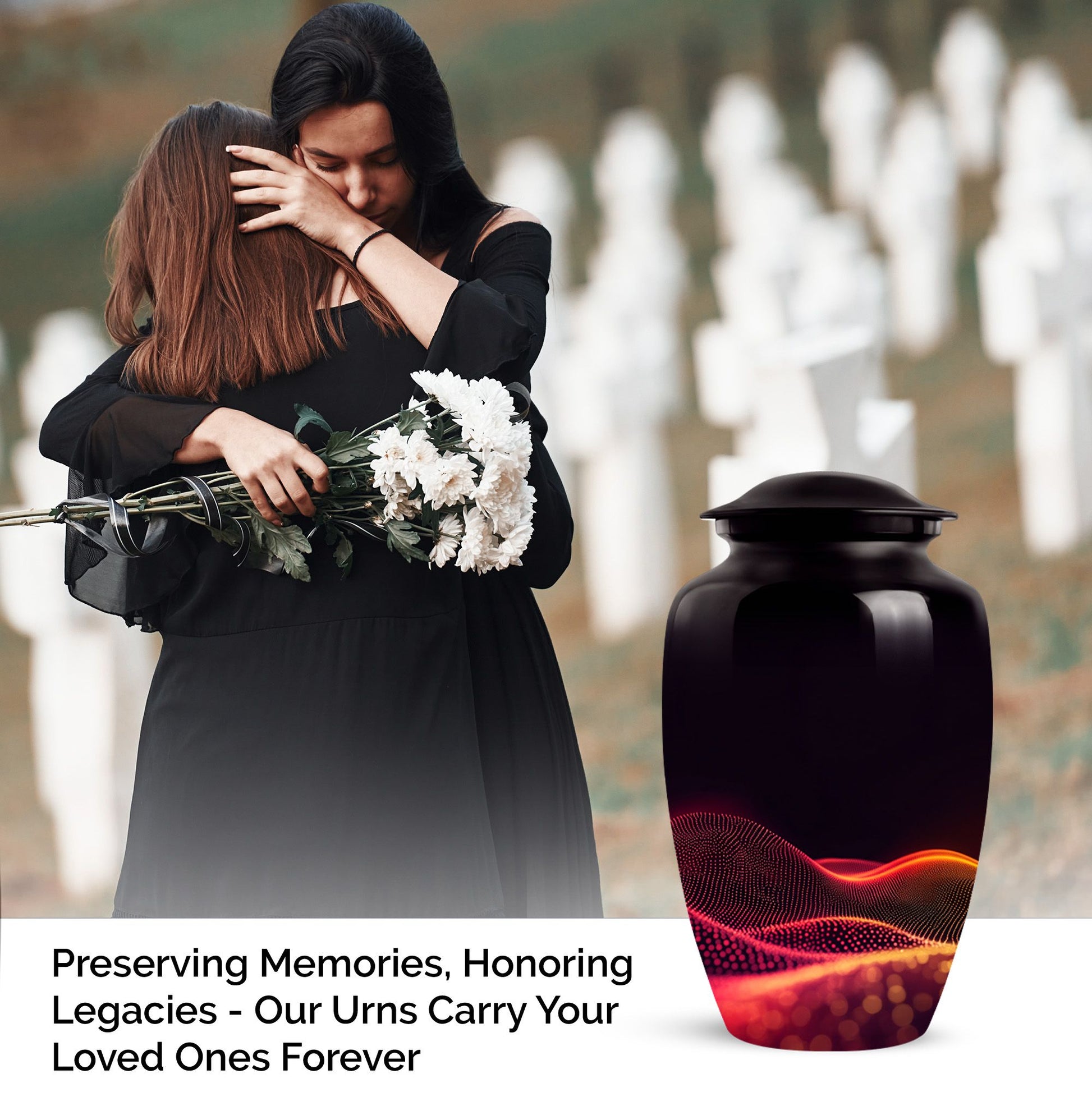 Abstract Memorial Keepsake Urn for Ashes