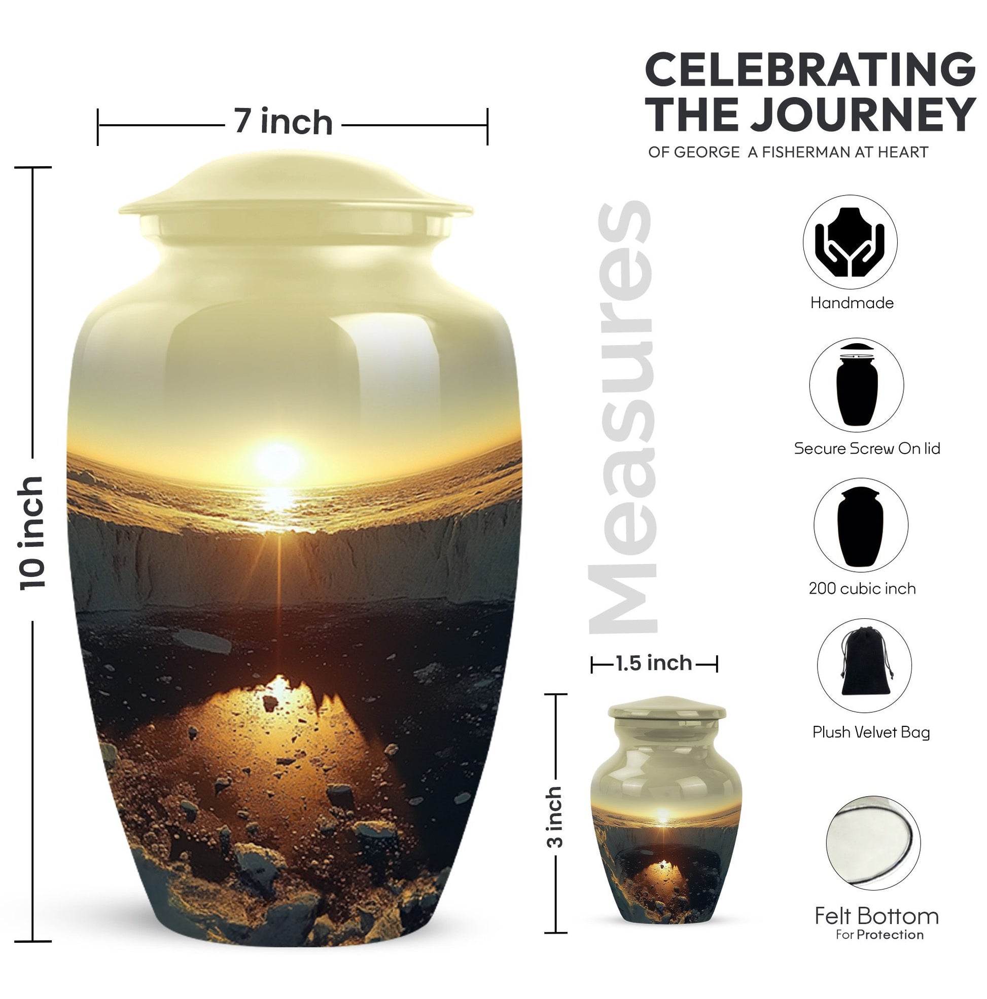 Beautiful River Urn for Cremated Remains