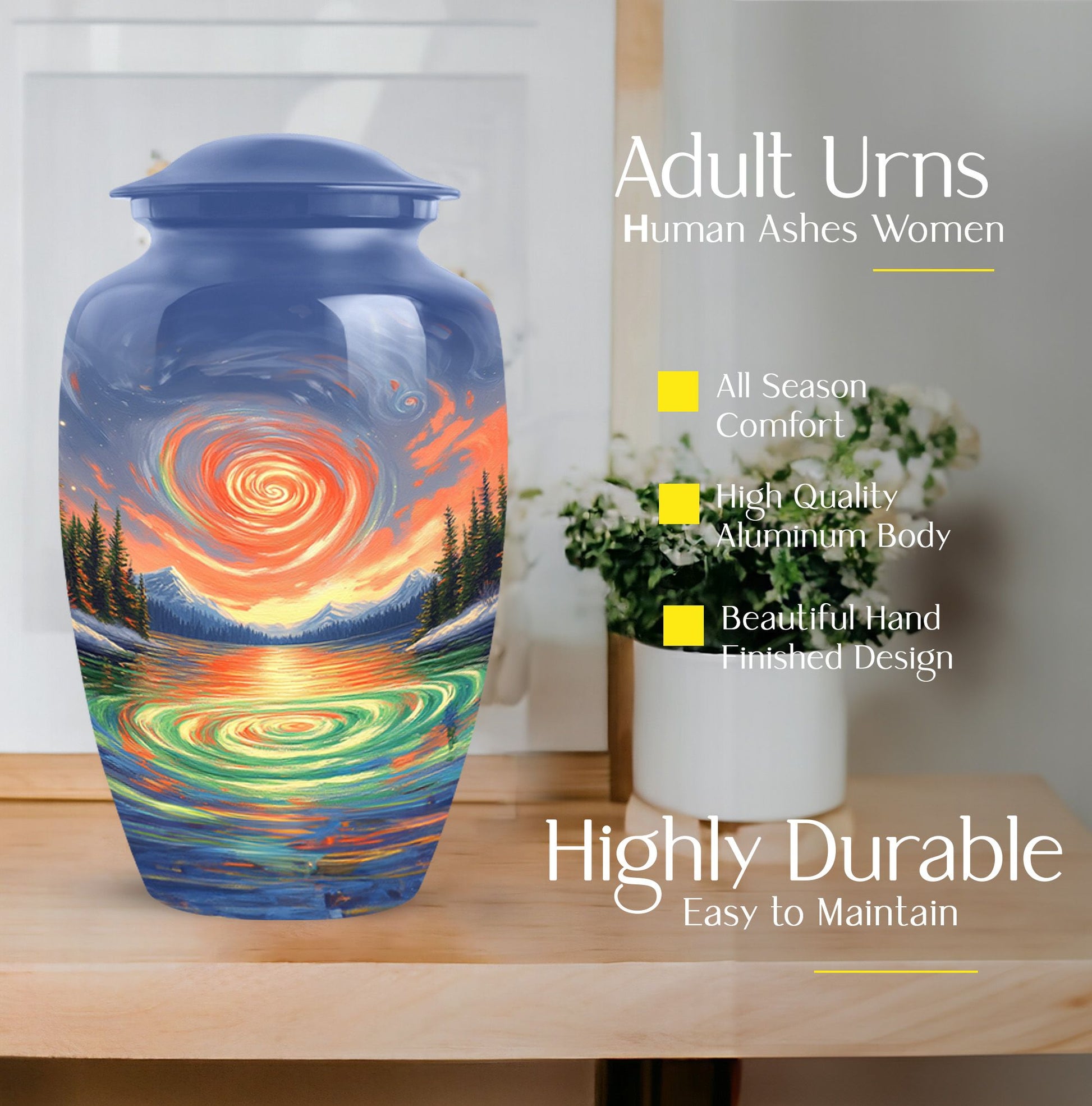 Memorial River Cremation Urn for Adult Human Ashes