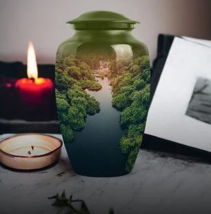 Unique Memorial River Cremation Urn for Human Ashes