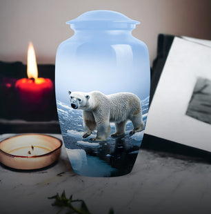 Bear Memorial Large Cremation Urn for Ashes