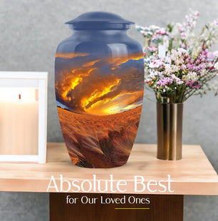 Serene Sky Cremation Urn for Human Ashes