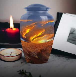 Serene Sky Cremation Urn for Human Ashes