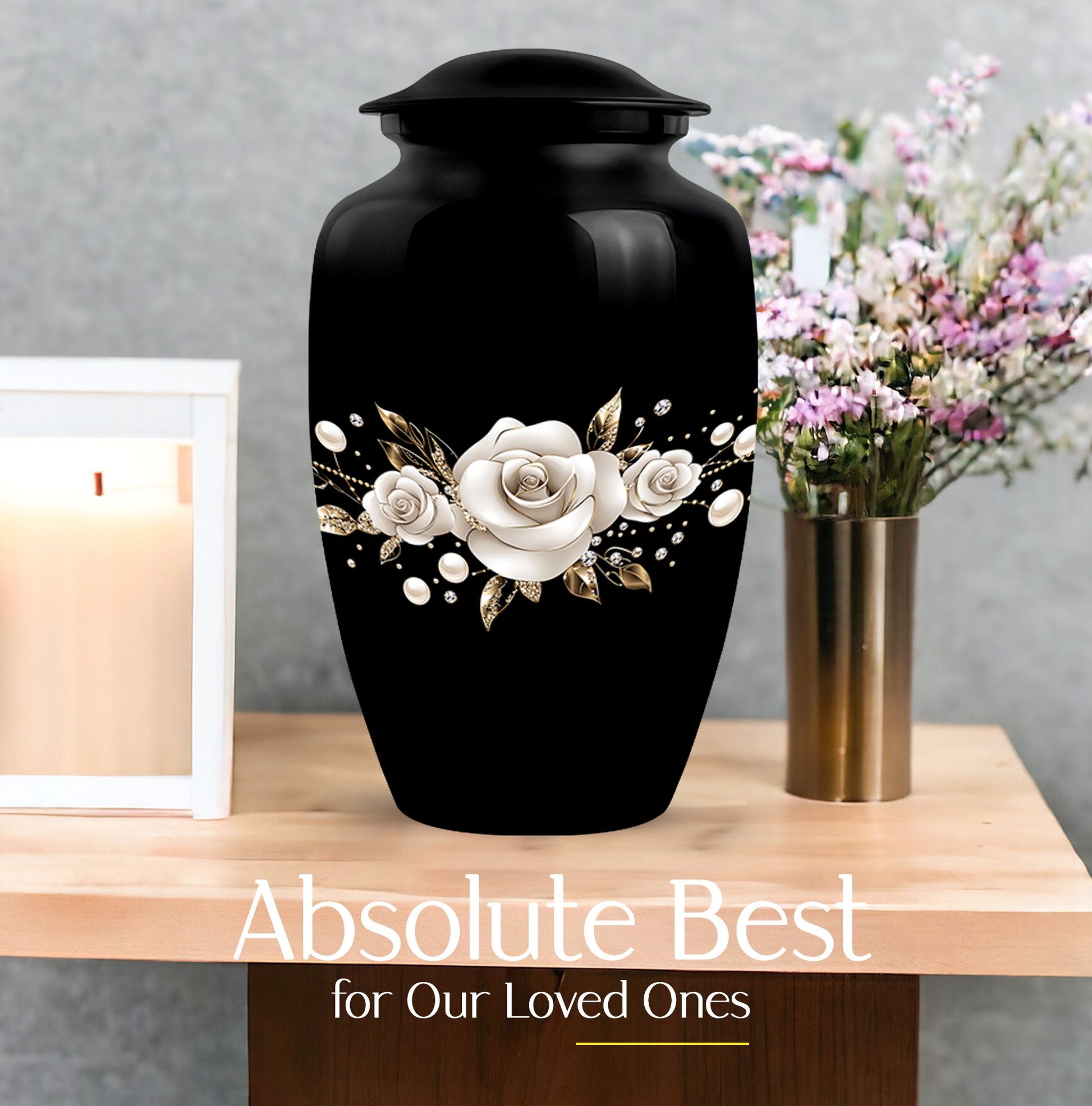 Rose Funeral Cremation Container For Human Ashes