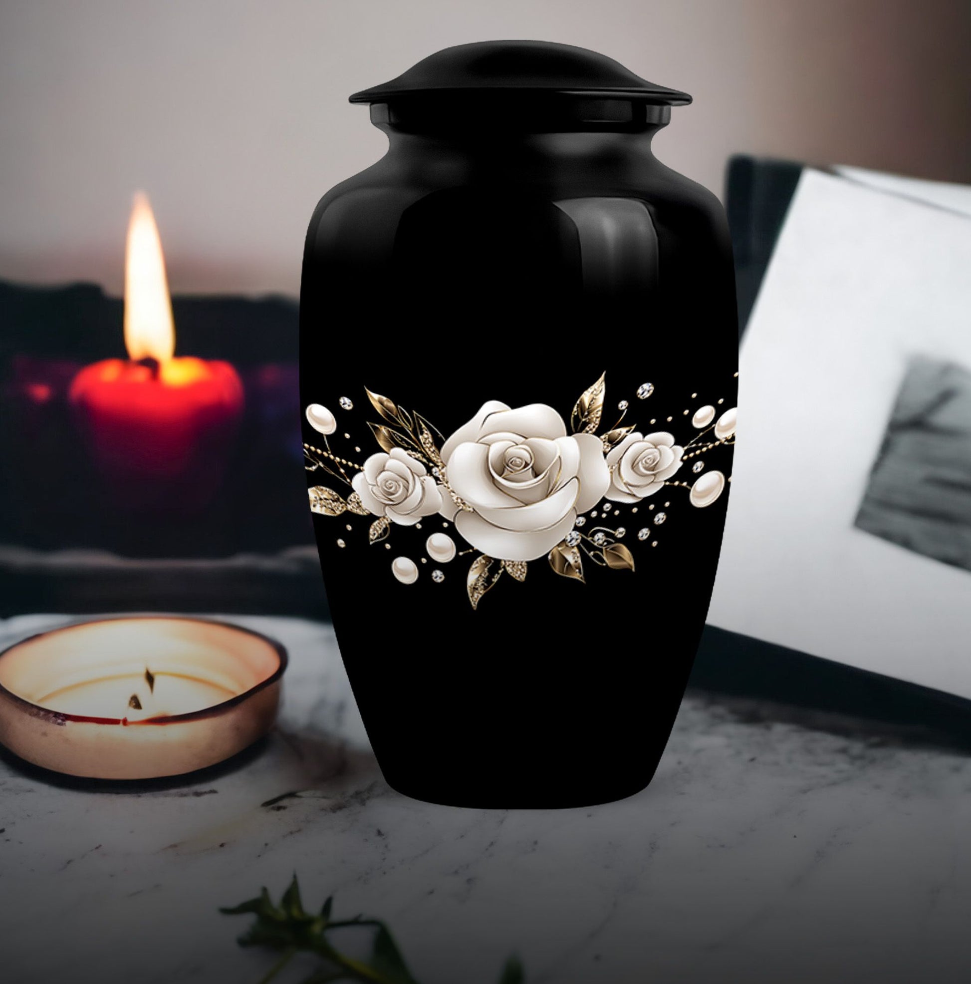 Rose Funeral Cremation Container For Human Ashes