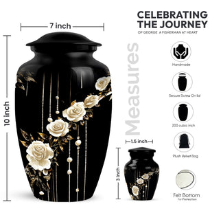 Rose Large Cremation Container for Adult Human Remains