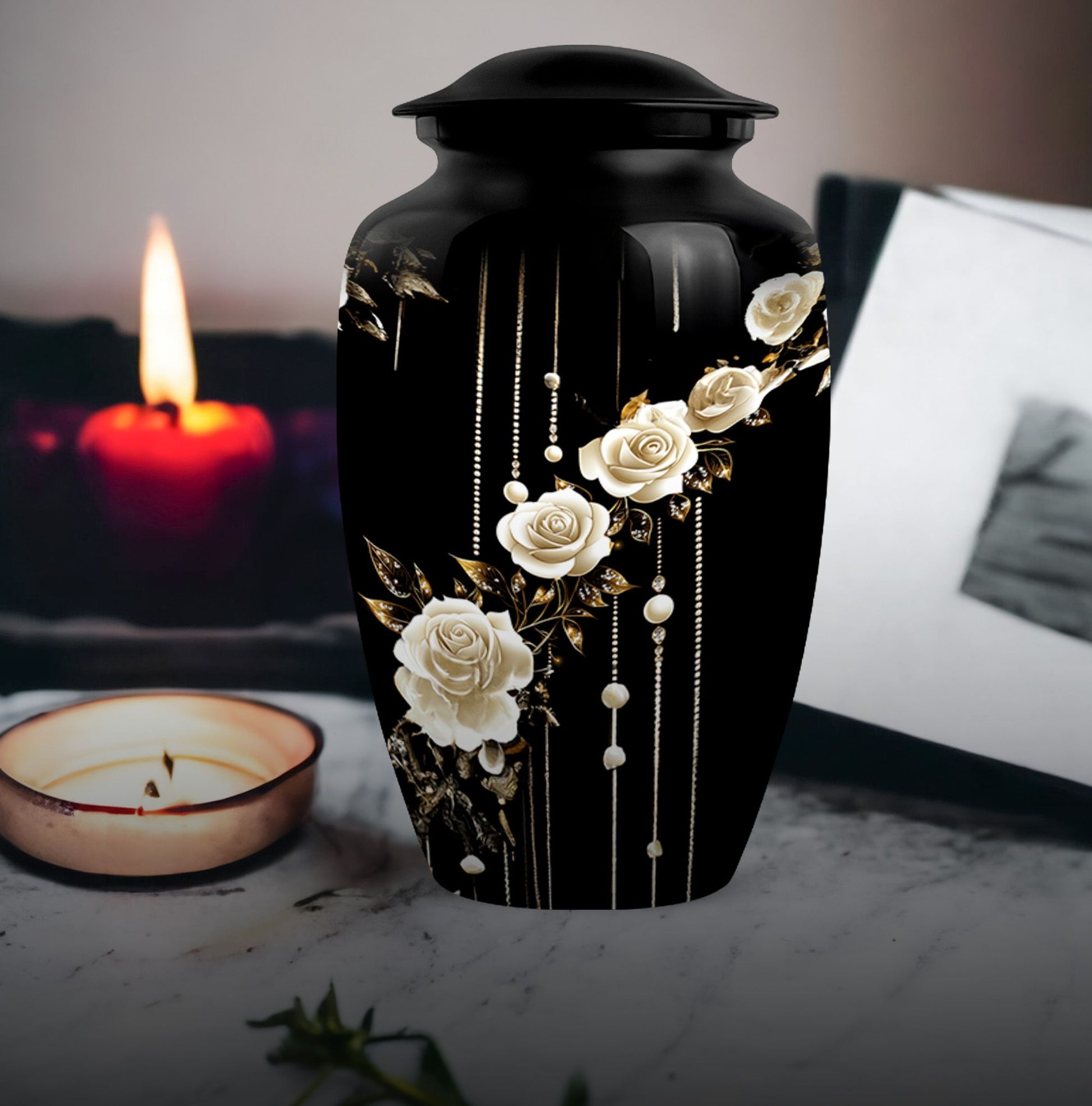 Rose Large Cremation Container for Adult Human Remains