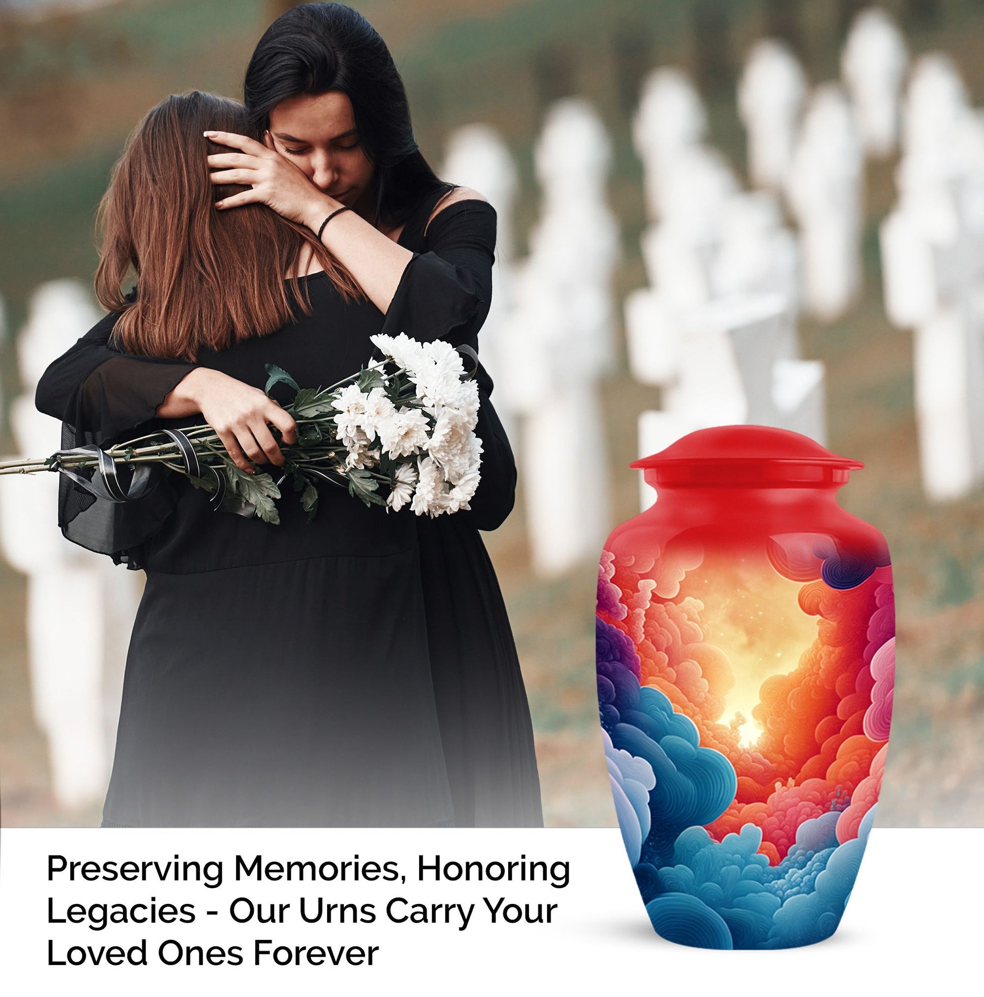 Handcrafted Sky Cremation Urn for Human Ashes