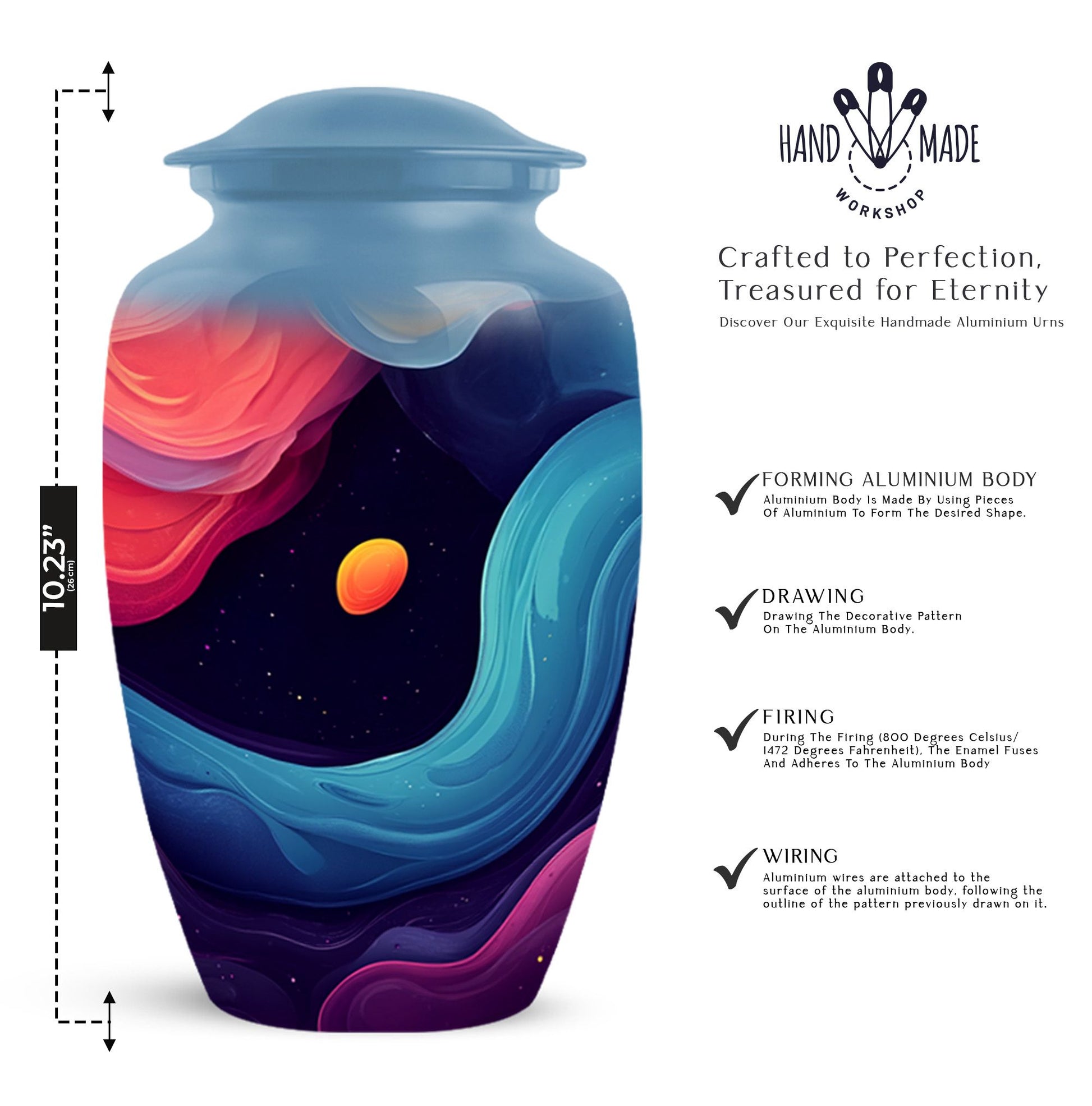 Large Sky Cremation Urn for Adult Ashes