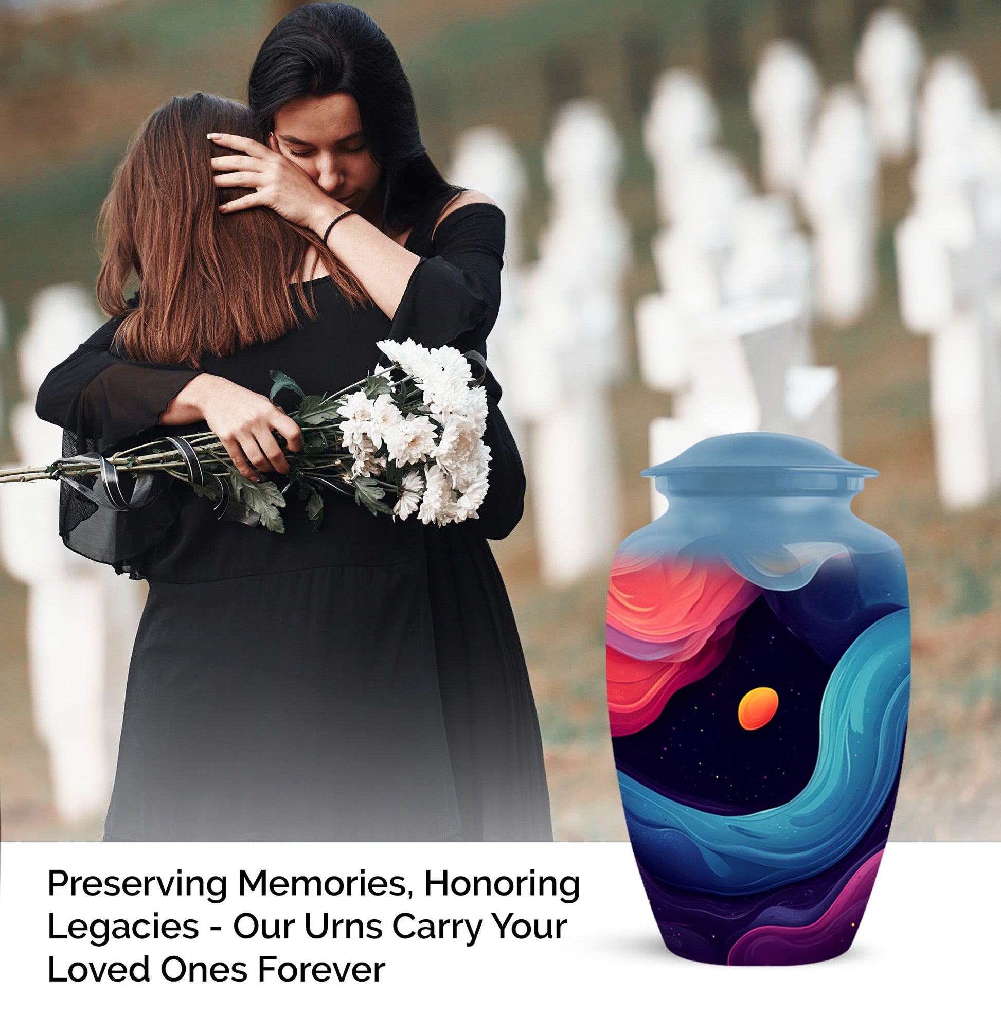 Large Sky Cremation Urn for Adult Ashes