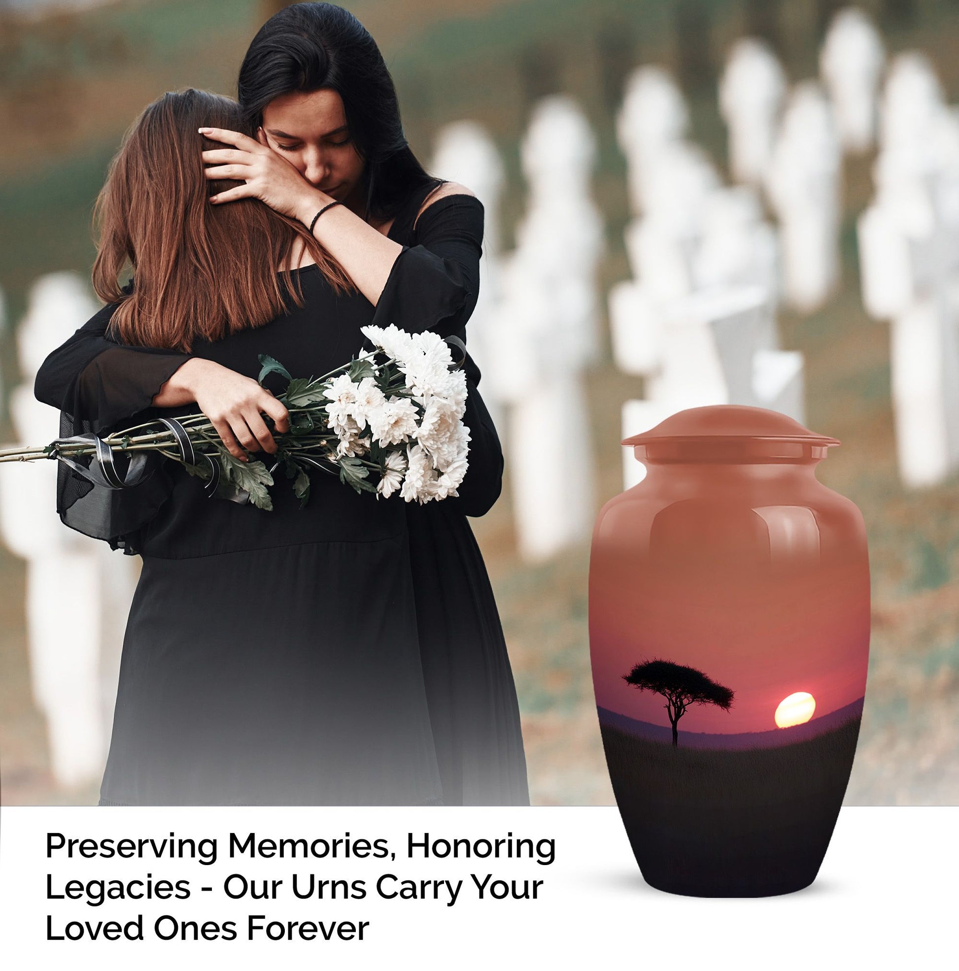 Sunset Cremation Urn For Adult Human Ashes