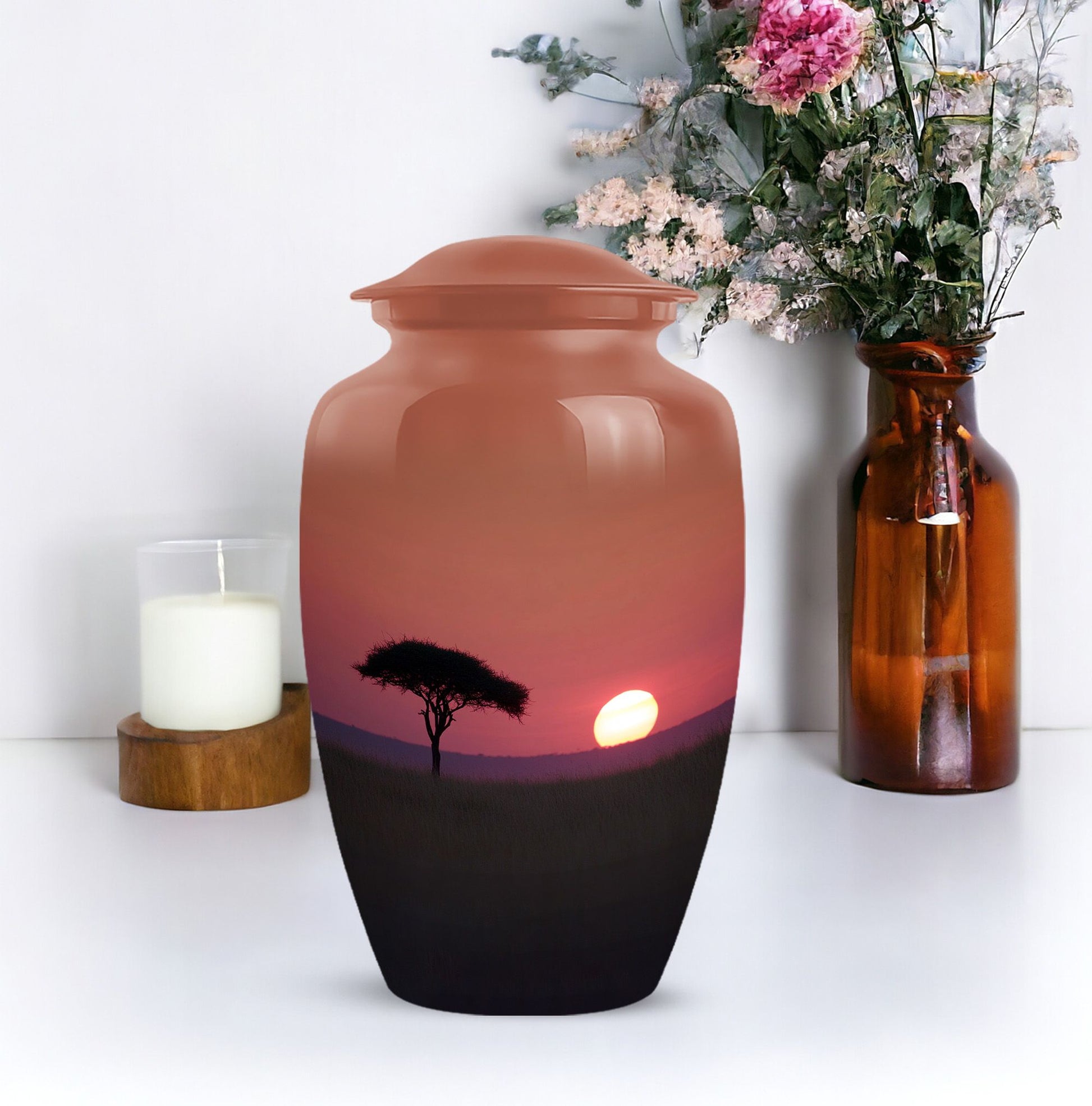 Sunset Cremation Urn For Adult Human Ashes