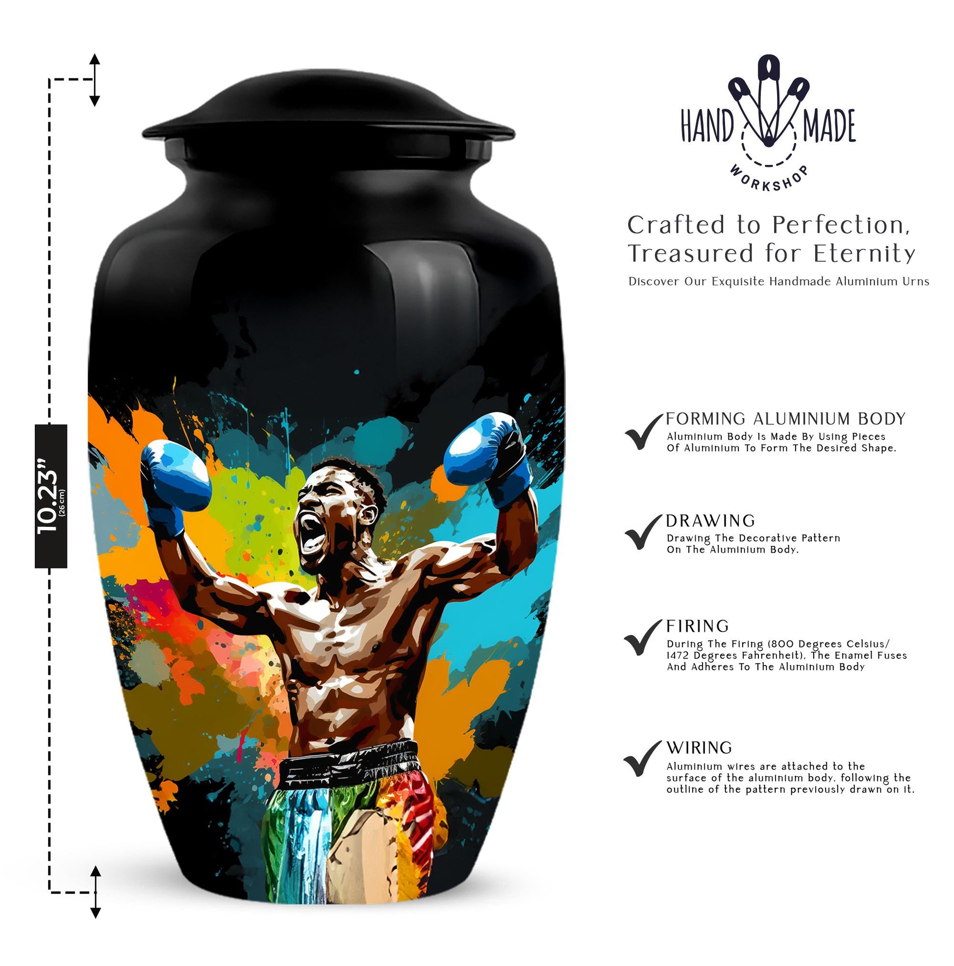 Boxing Cremation Urn for Human Ashes