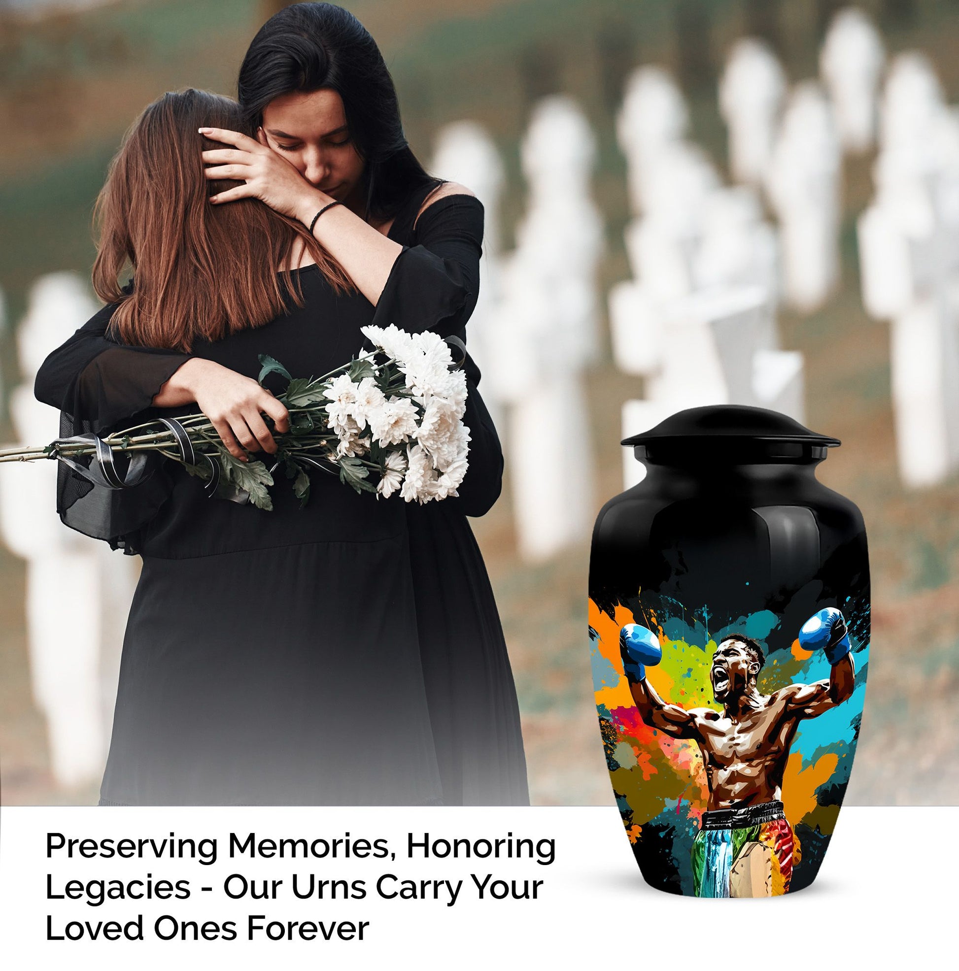 Boxing Cremation Urn for Human Ashes