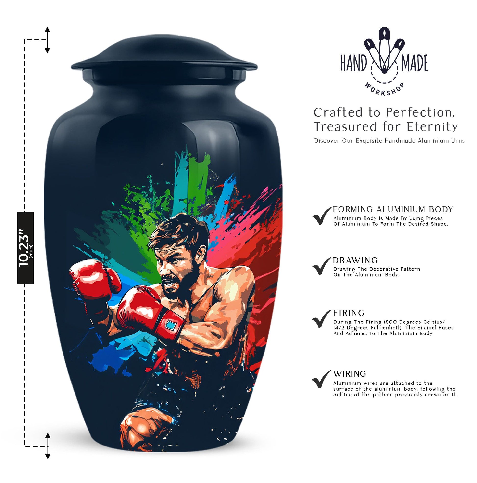 Large Boxing Cremation Urn For Human Remains