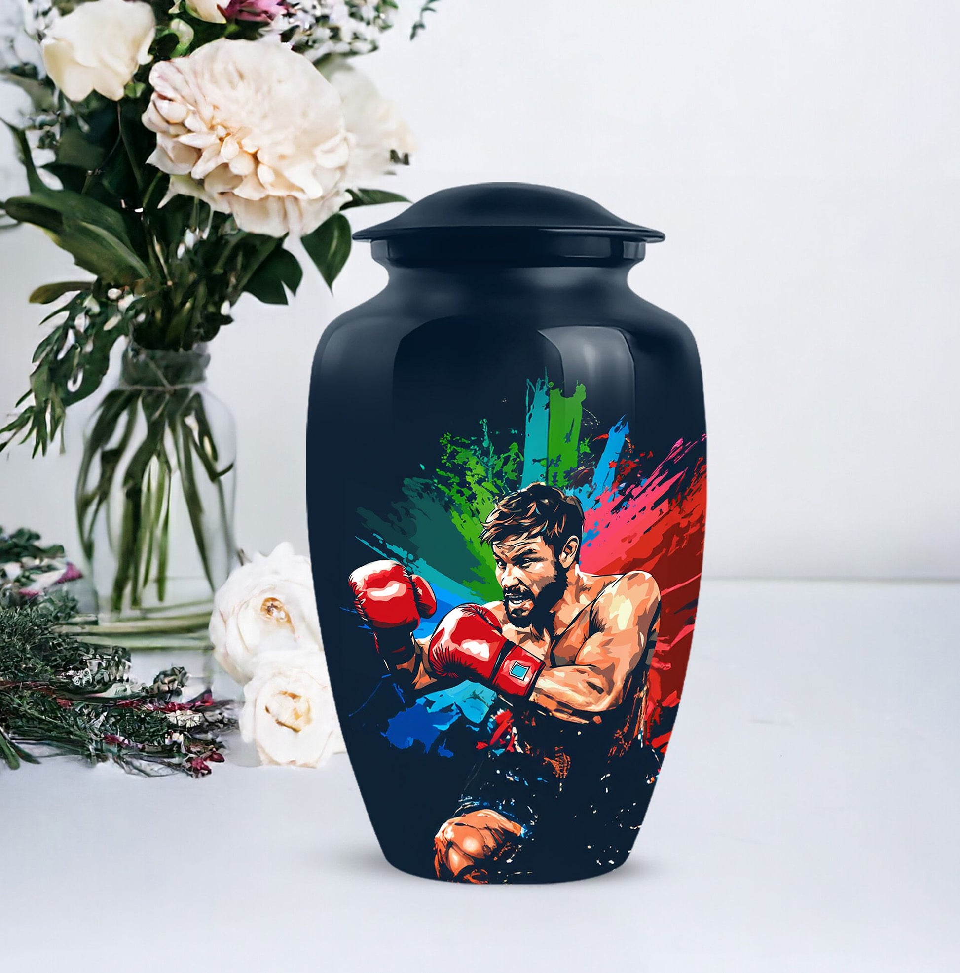 Large Boxing Cremation Urn For Human Remains