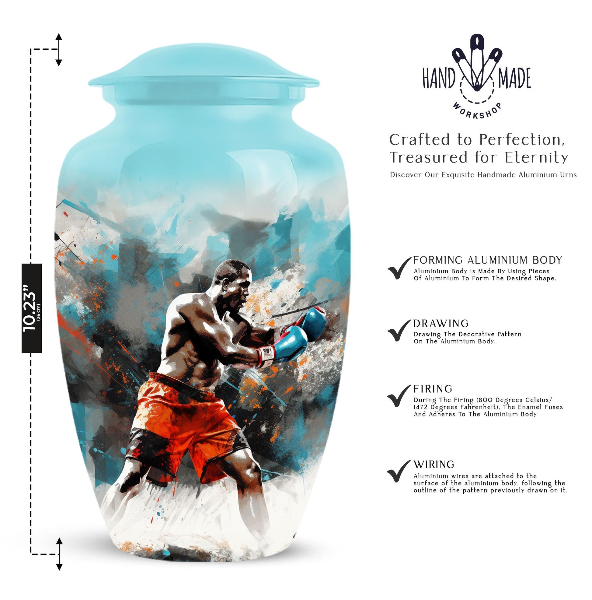 Boxing Memorial Cremation Urn For Adult Human Ashes