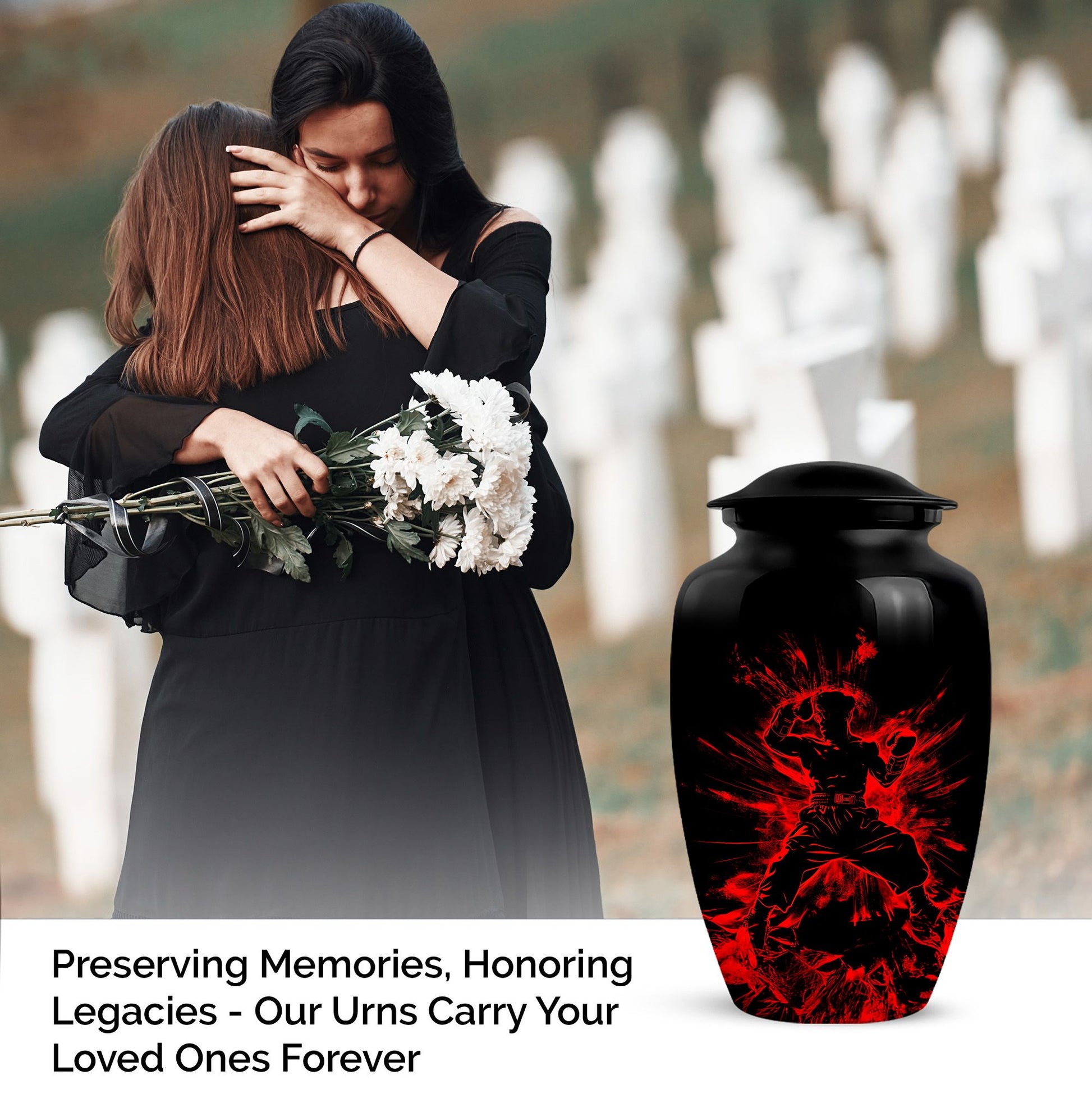 Powerful Boxing Cremation Urn For Adult Remains