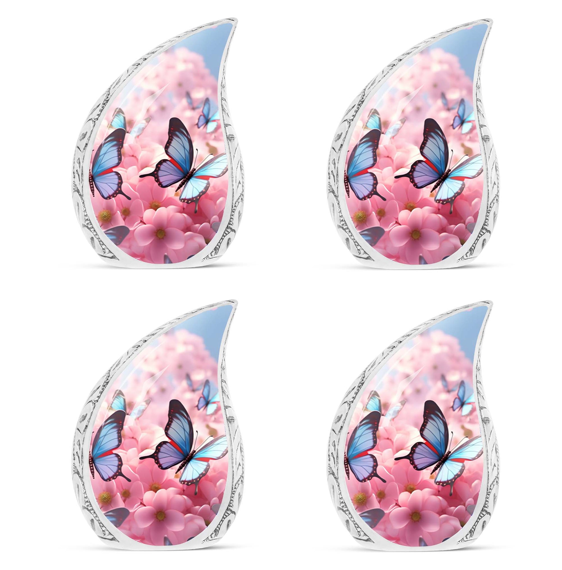 Butterfly Small Urn Set of 4 Combo