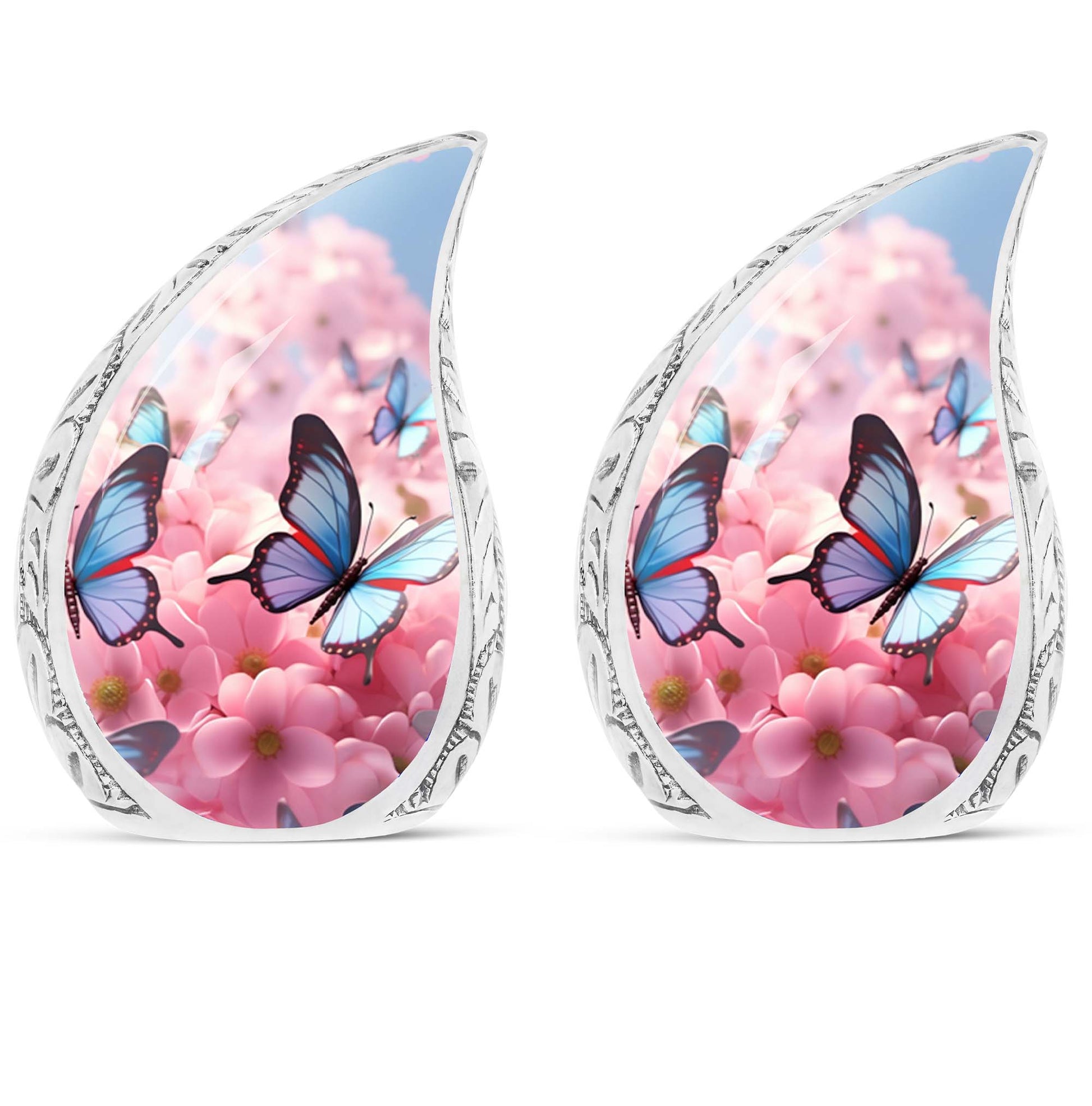 Butterfly Small Urn Set of 2 Combo