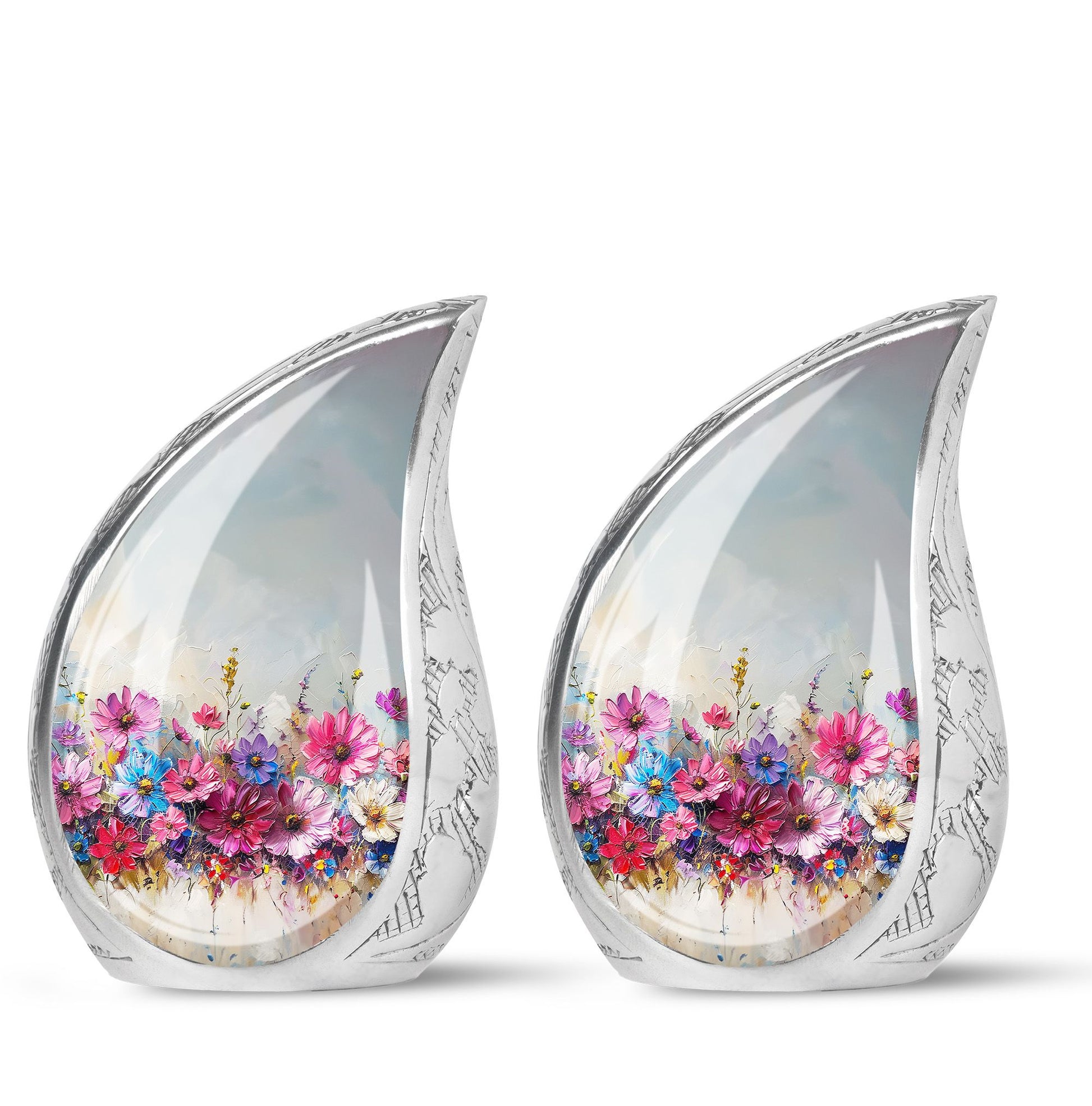 Flower  Small Urn Set of 2 Combo