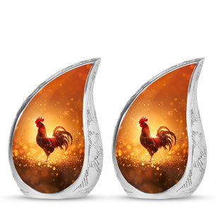 Rooster  Small Urn Set of 2 Combo