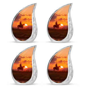 Cowboy  Small Urn Set of 4 Combo