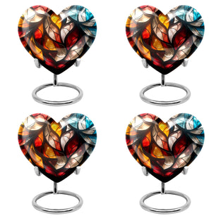 Stained Glass  Small Urn Set of 4 Combo