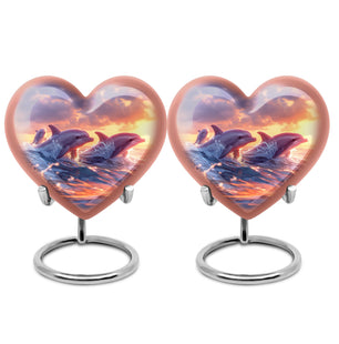 Dolphin Urn Small Set of 2