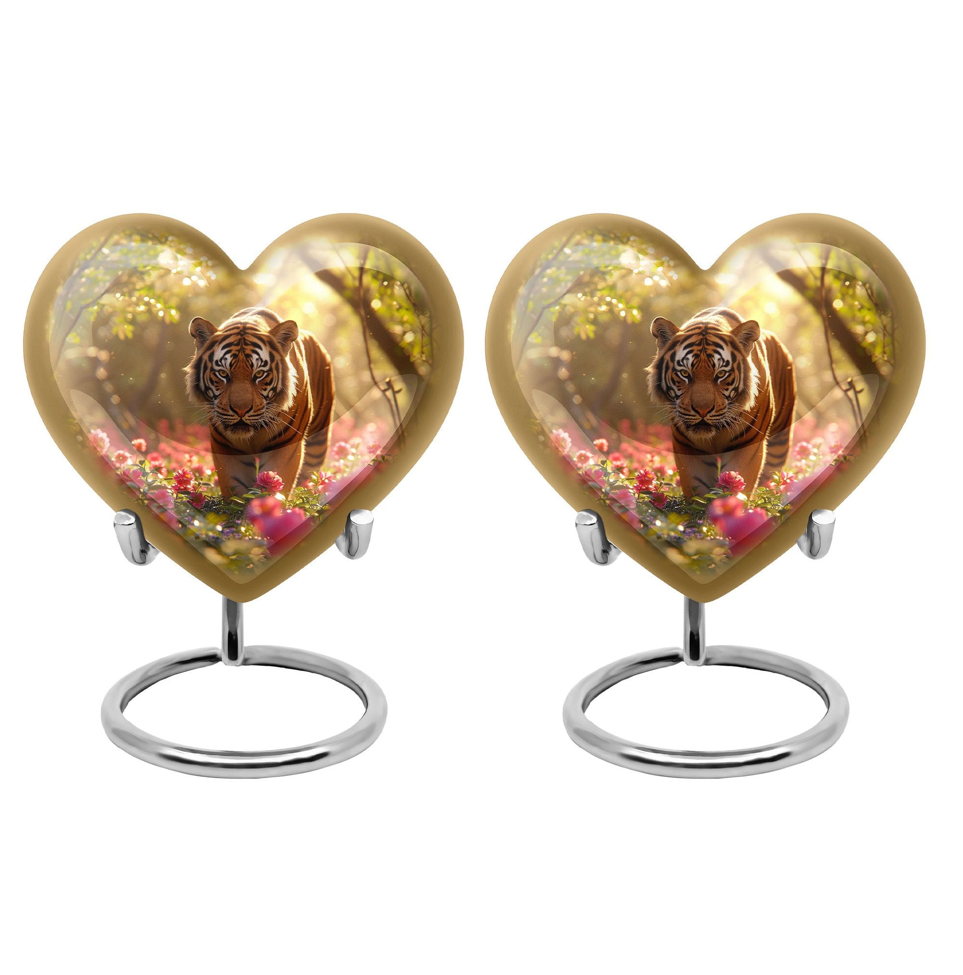 Tiger  Small Urn Set of 2 Combo