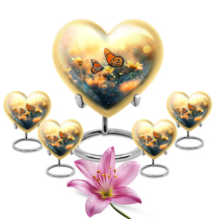 Butterfly Urn Large & Small Combo