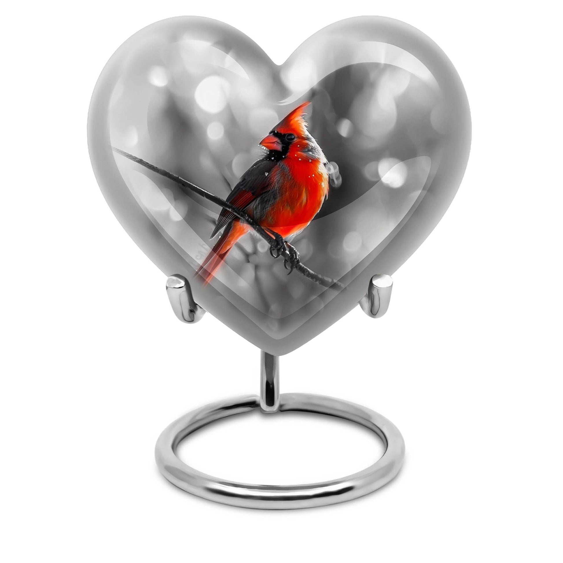 Cardinal Bird  Small Urn 3 Inch