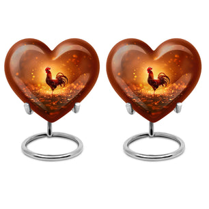 Rooster  Small Urn Set of 2 Combo