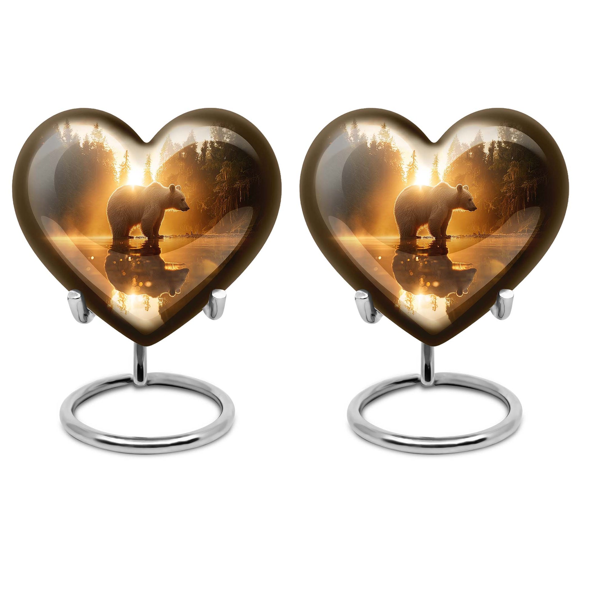 Bear  Small Urn Set of 2 Combo