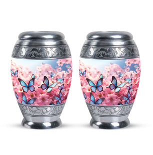 Butterfly Small Urn Set of 2 Combo