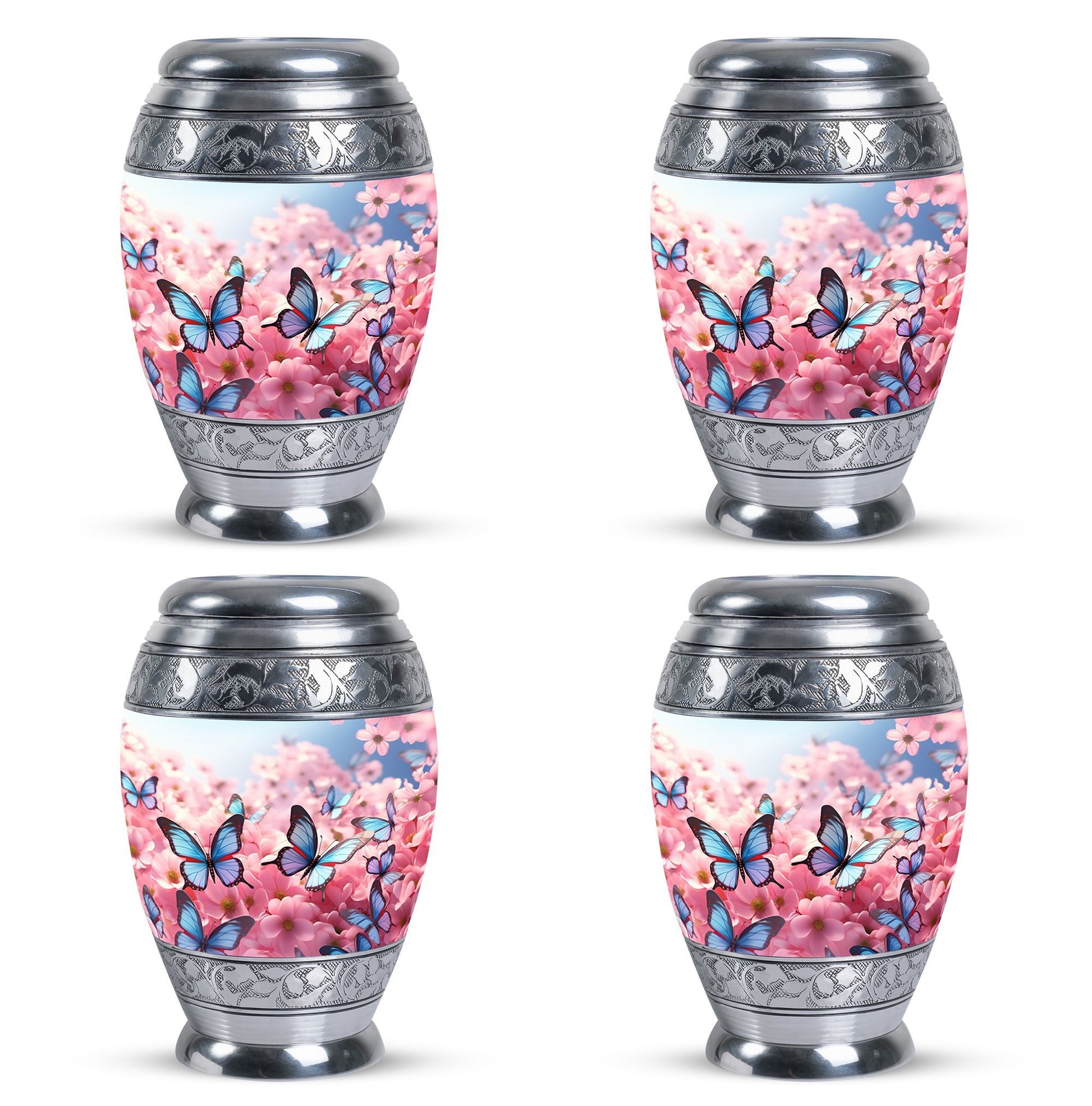 Butterfly Small Urn Set of 4 Combo