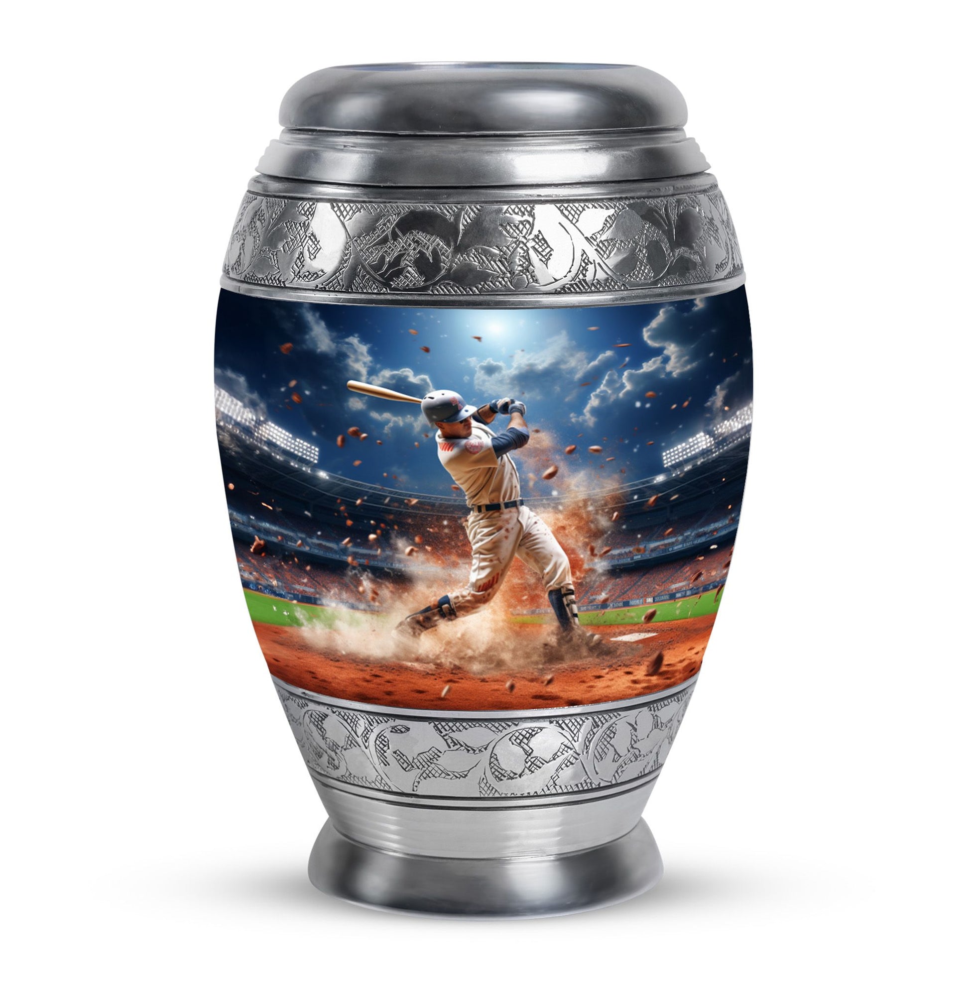 Baseball  Small Urn 3 Inch