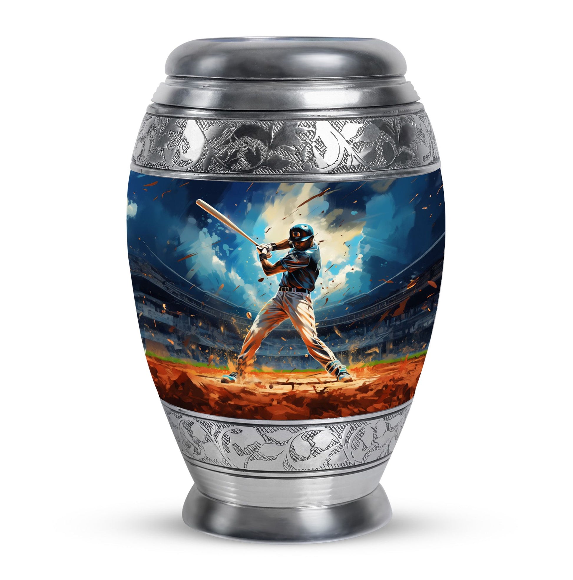 Baseball  Small Urn 3 Inch