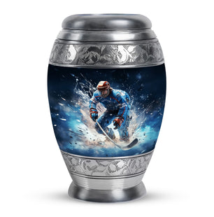 Hockey  Small Urn 3 Inch