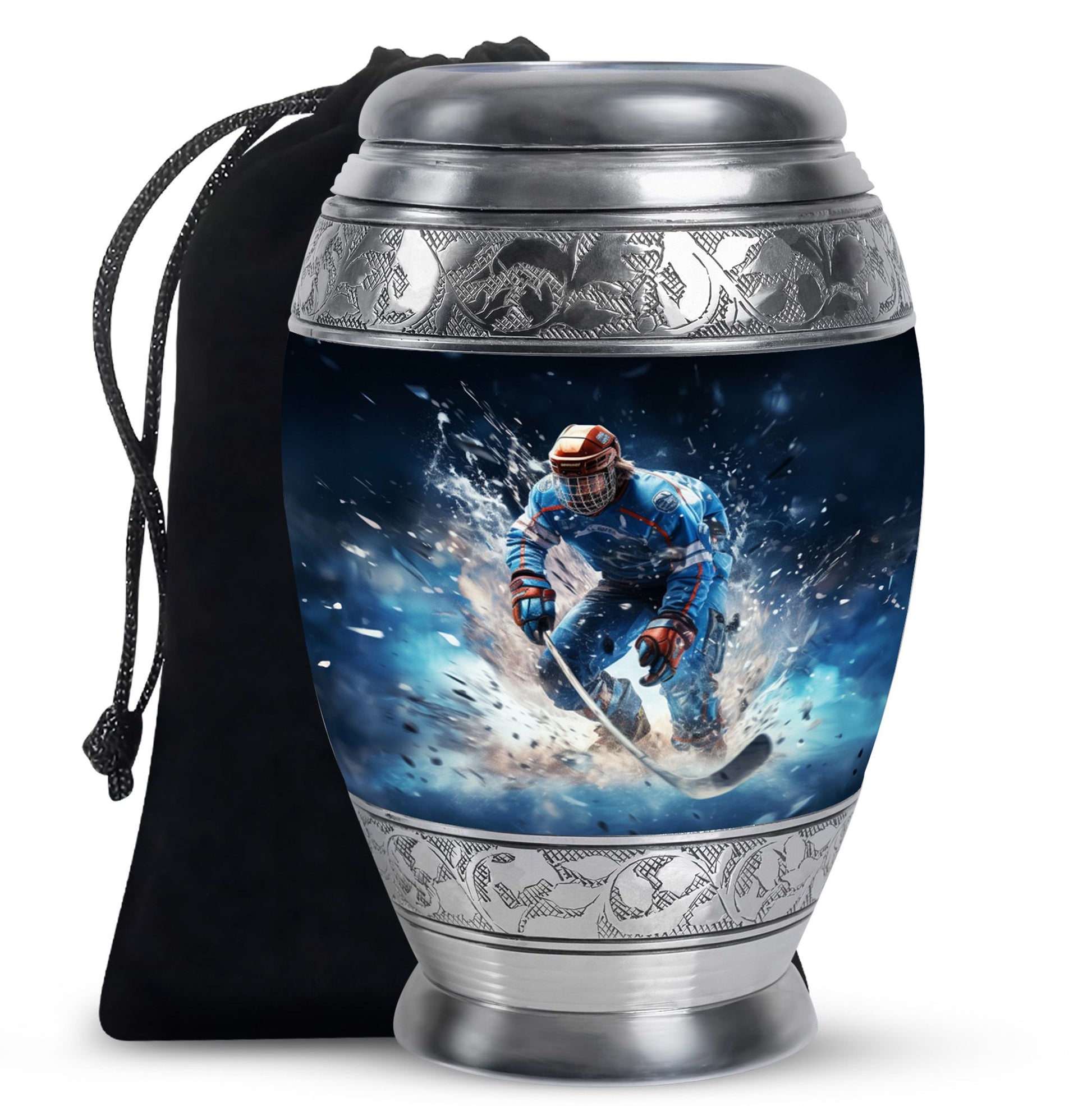 Hockey  Large Urn 10 Inch