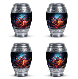 Guitar  Small Urn Set of 4 Combo