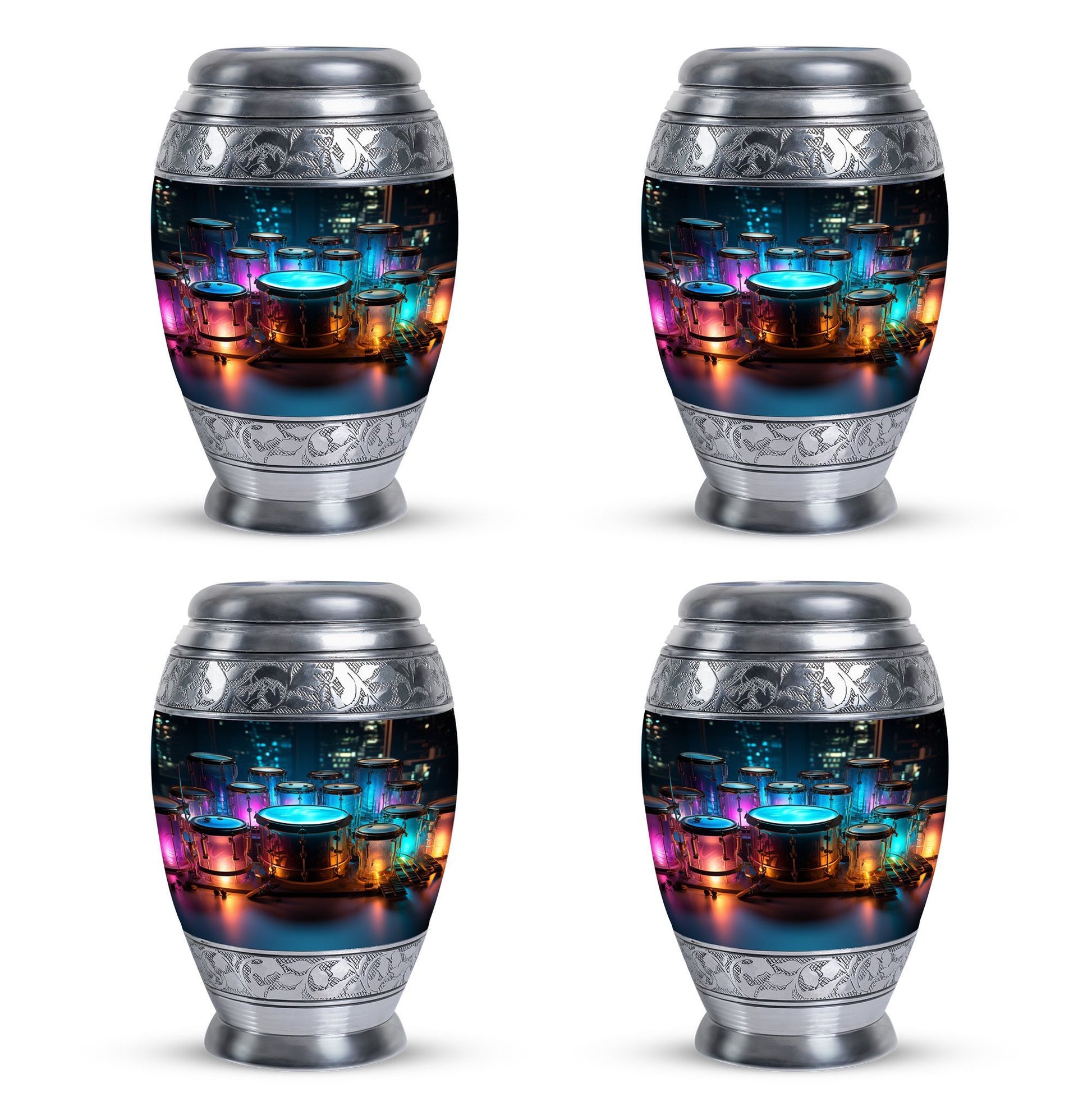 DRUM Small Urn Set of 4 Combo