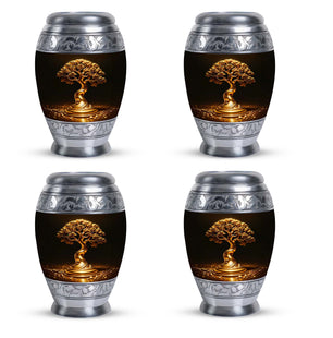 Golden Tree  Small Urn Set of 4 Combo